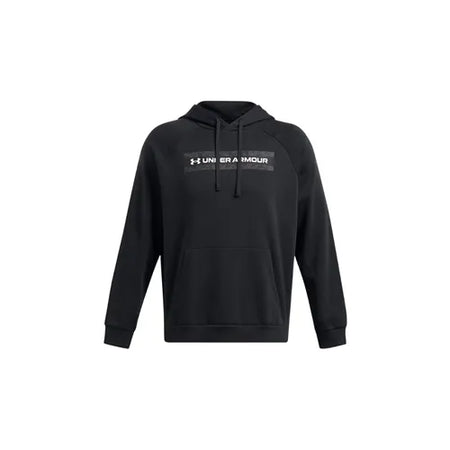Black - Men's UA Rival Fleece Camo Chest Stripe Hoodie