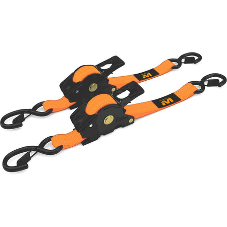 Muddy Retractable Ratchet Straps - 1 In x 10ft - 2 Pack