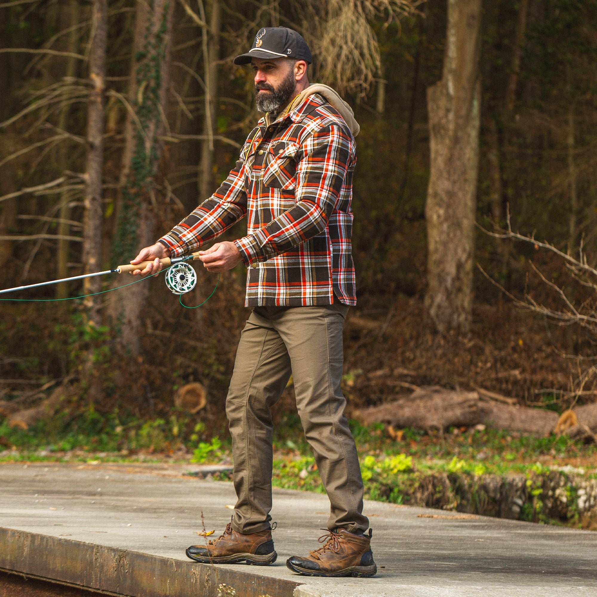 Brown - Men's Full Strut Canvas Stretch Pant - Lifestyle1