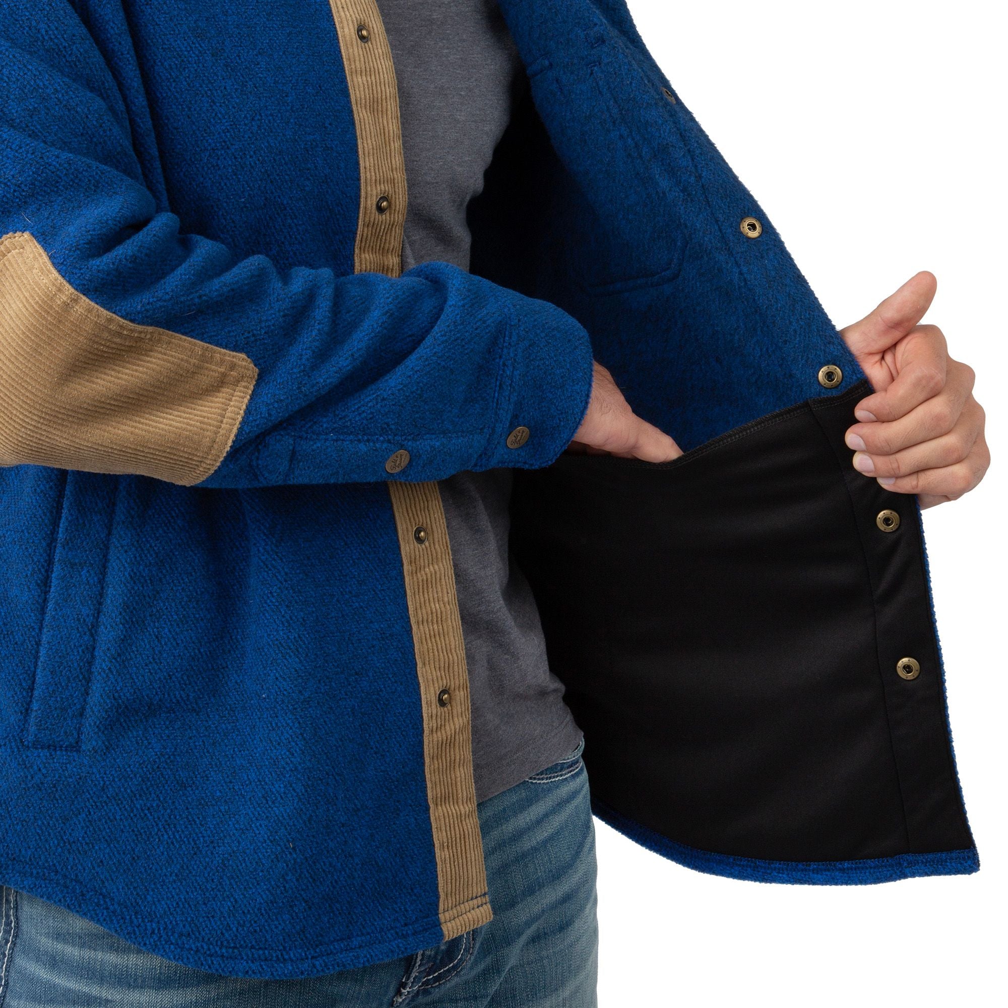 Royal - Men's Hail Call Fleece Shirt Jacket - Inside
