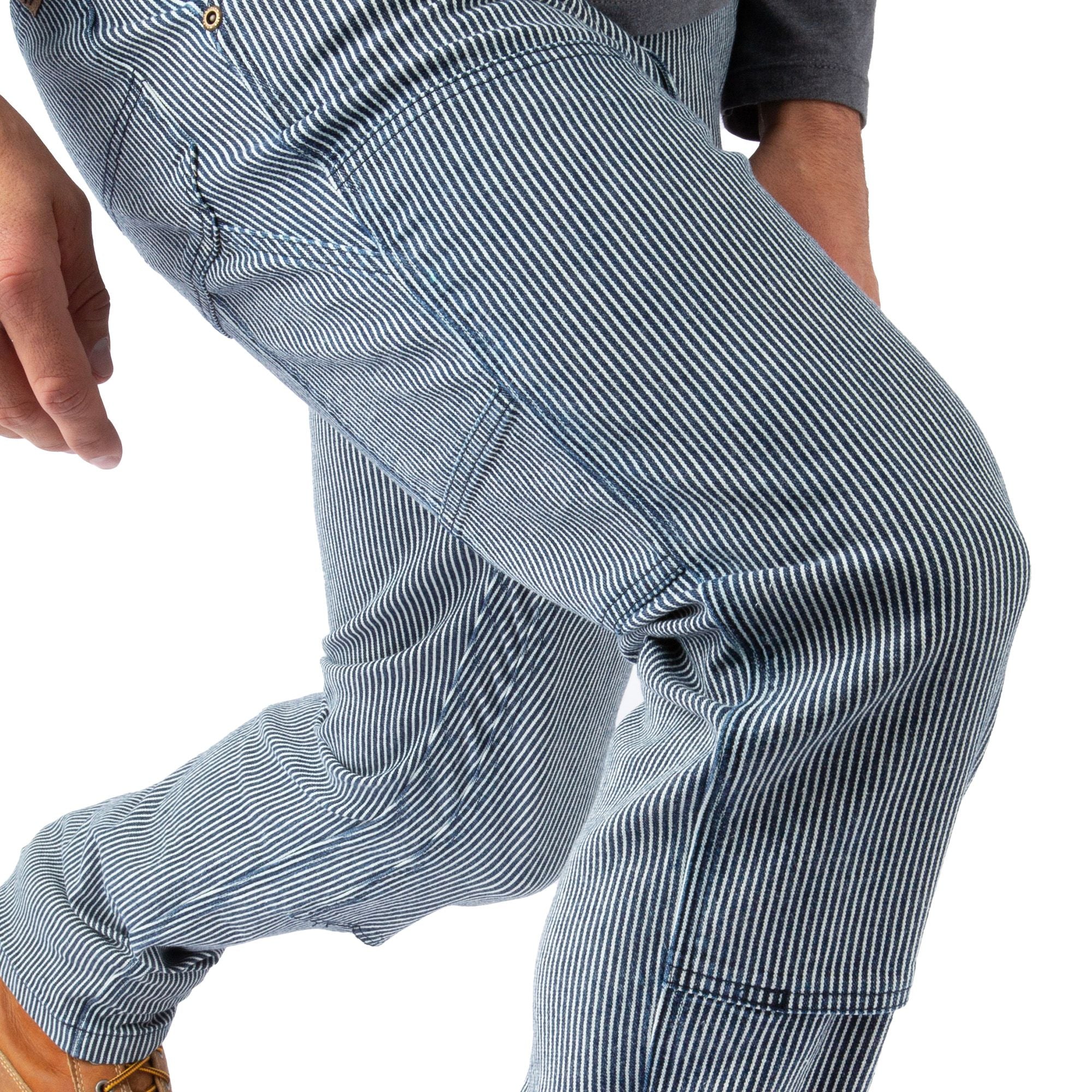 Denim Stripe - Men's SFYK Shoot from Your Knees Double Layer Pants - Knee