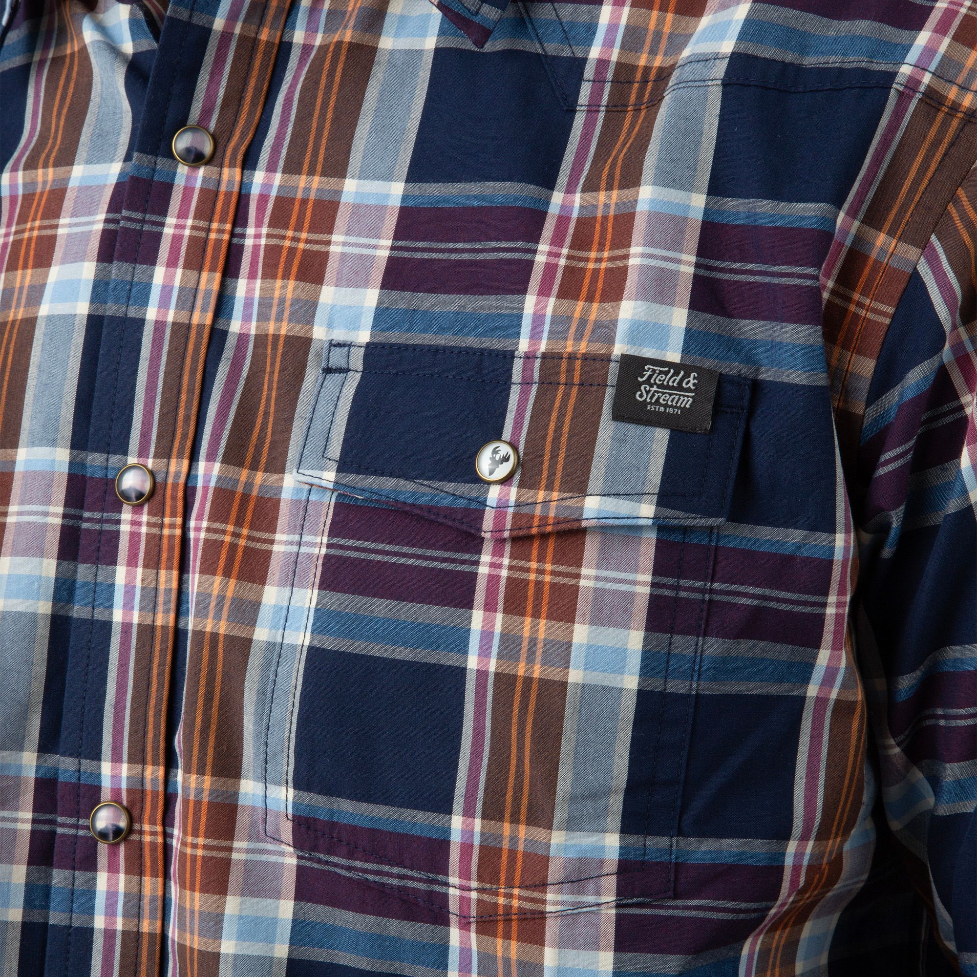 Sanford Plaid - Men's Covey Back Long Sleeve Casual Shirt - Pocket