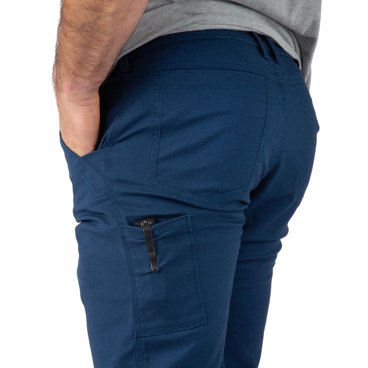 True Navy - Men's Full Strut Canvas Stretch Pant - Left