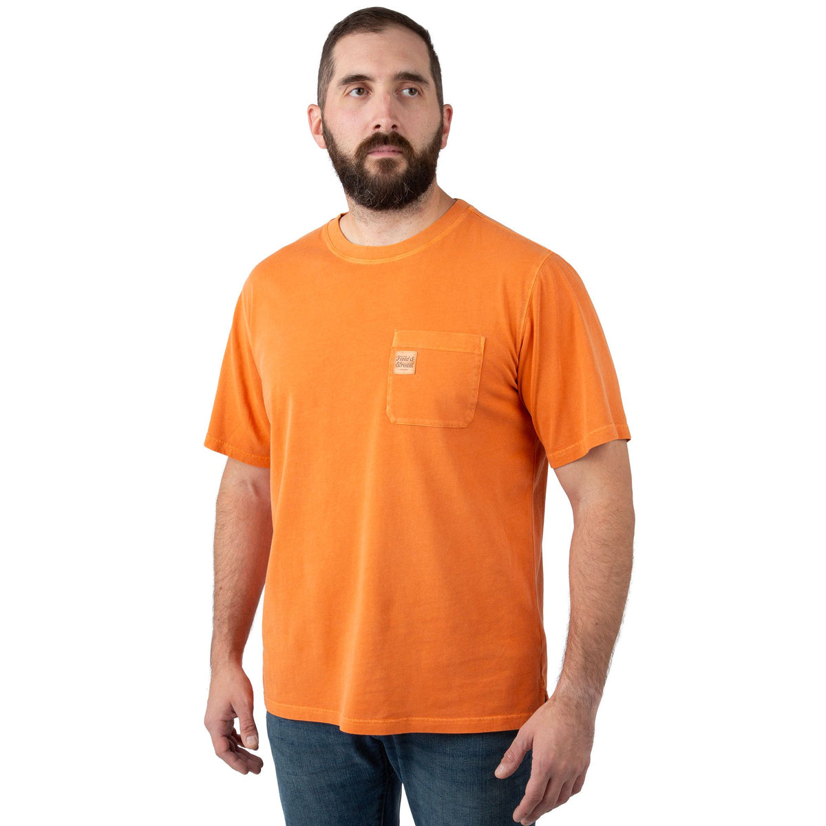 Orange - Men's Flush Out Short Sleeve Pocket Tee