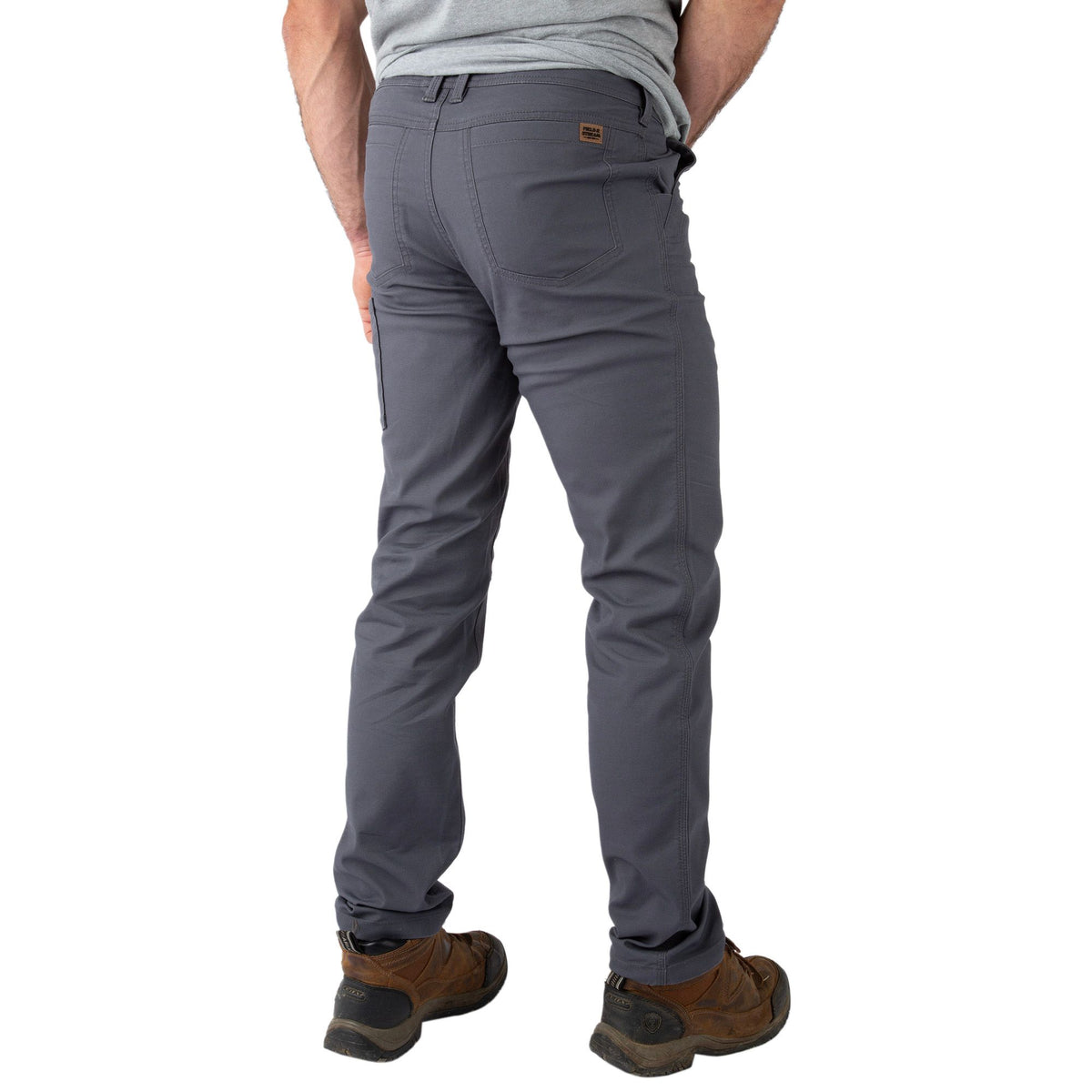 Charcoal - Men's Full Strut Canvas Stretch Pant - Back