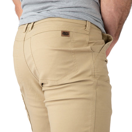 Khaki - Men's Full Strut Canvas Stretch Pant - Right
