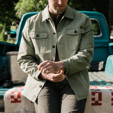 Olive - Men's Epoch Lightweight Twill Shirt Jacket - Lifestyle2
