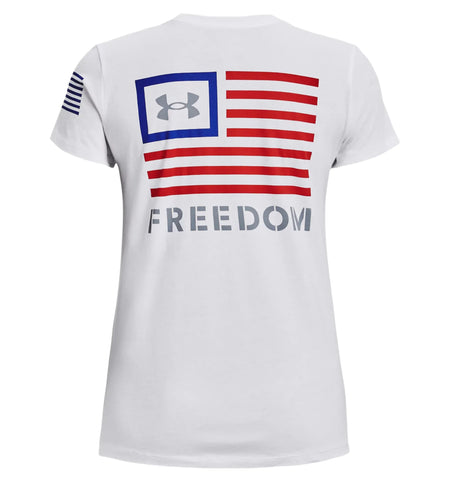 White - Women's UA Freedom Banner T-Shirt