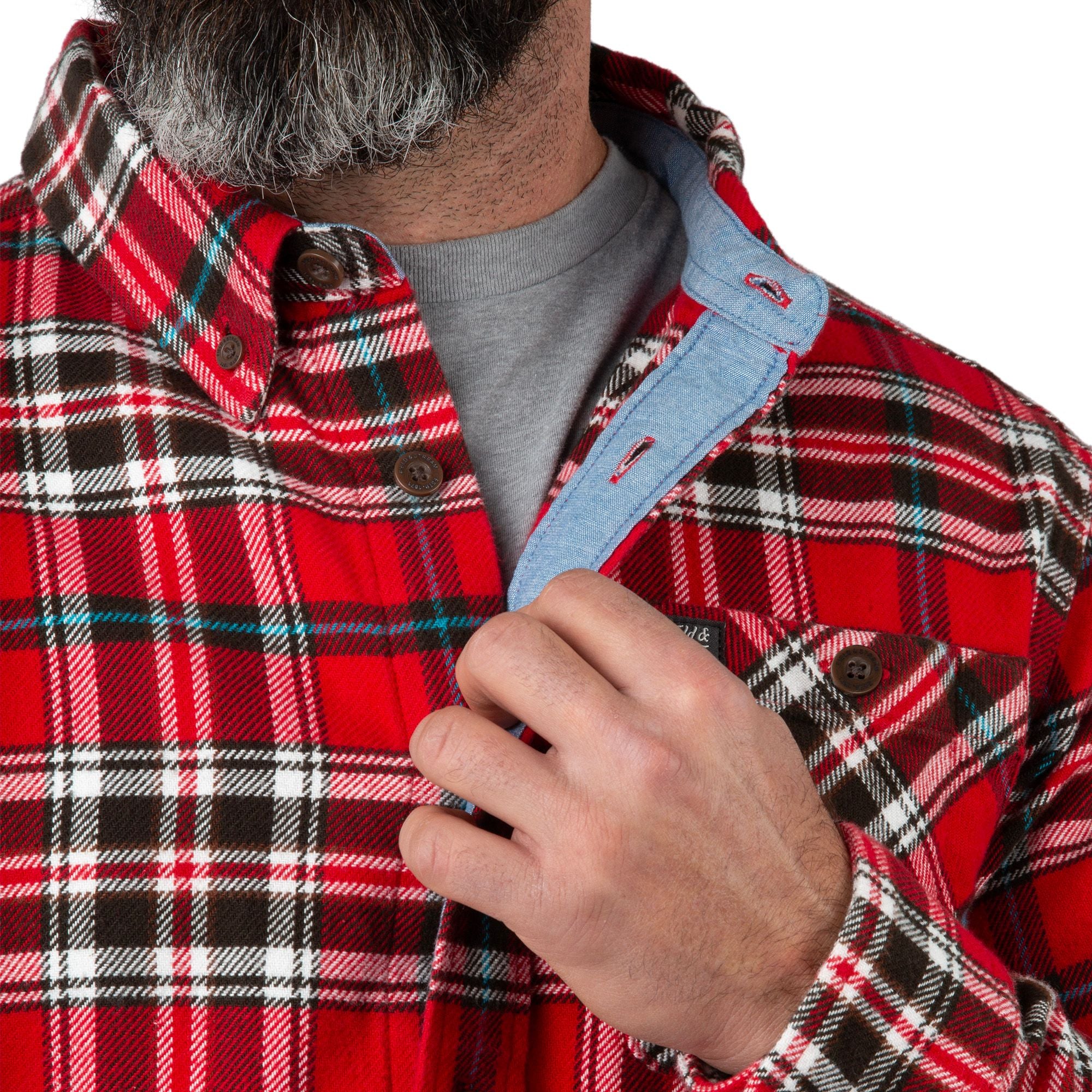 High Road Plaid - Men's Opening Day Flannel Shirt - Collar