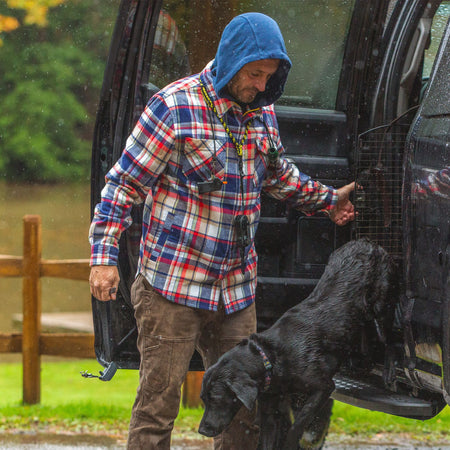 Universal Plaid - Men's Widgeon Waffle Hooded Flannel Shirt Jacket - Lifestyle3