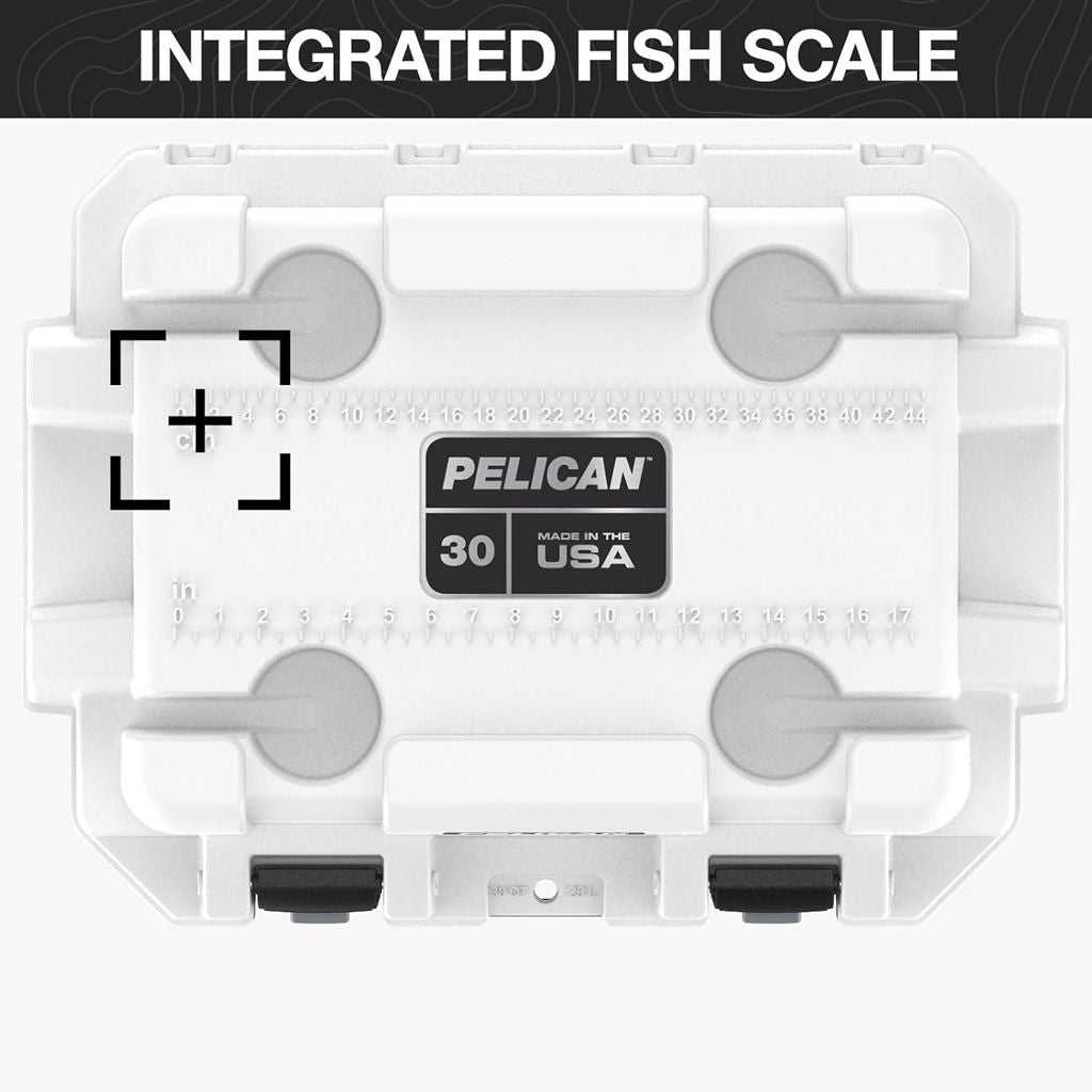 IM 30Qt Elite Cooler - White/Gray - Closeup