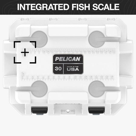IM 30Qt Elite Cooler - White/Gray - Closeup
