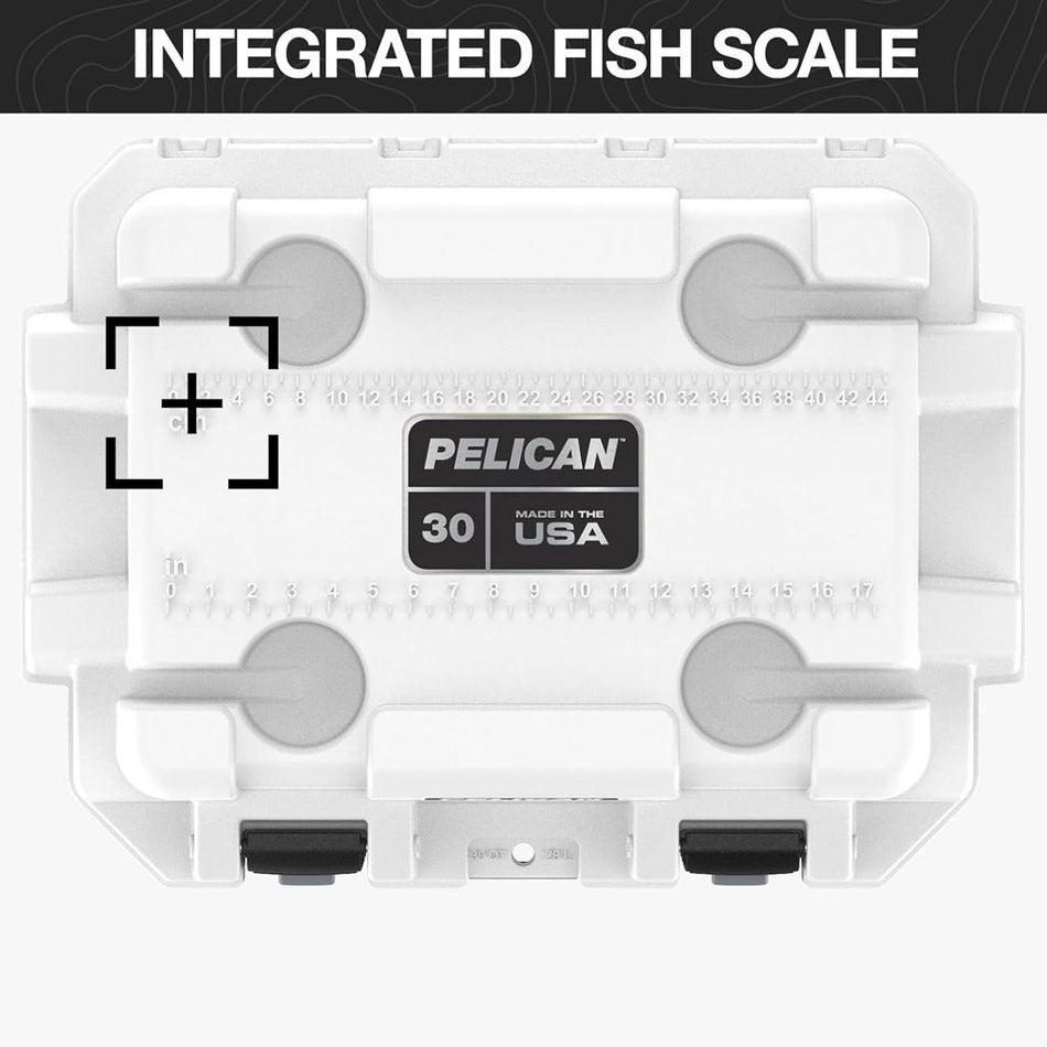IM 30Qt Elite Cooler - White/Gray - Closeup