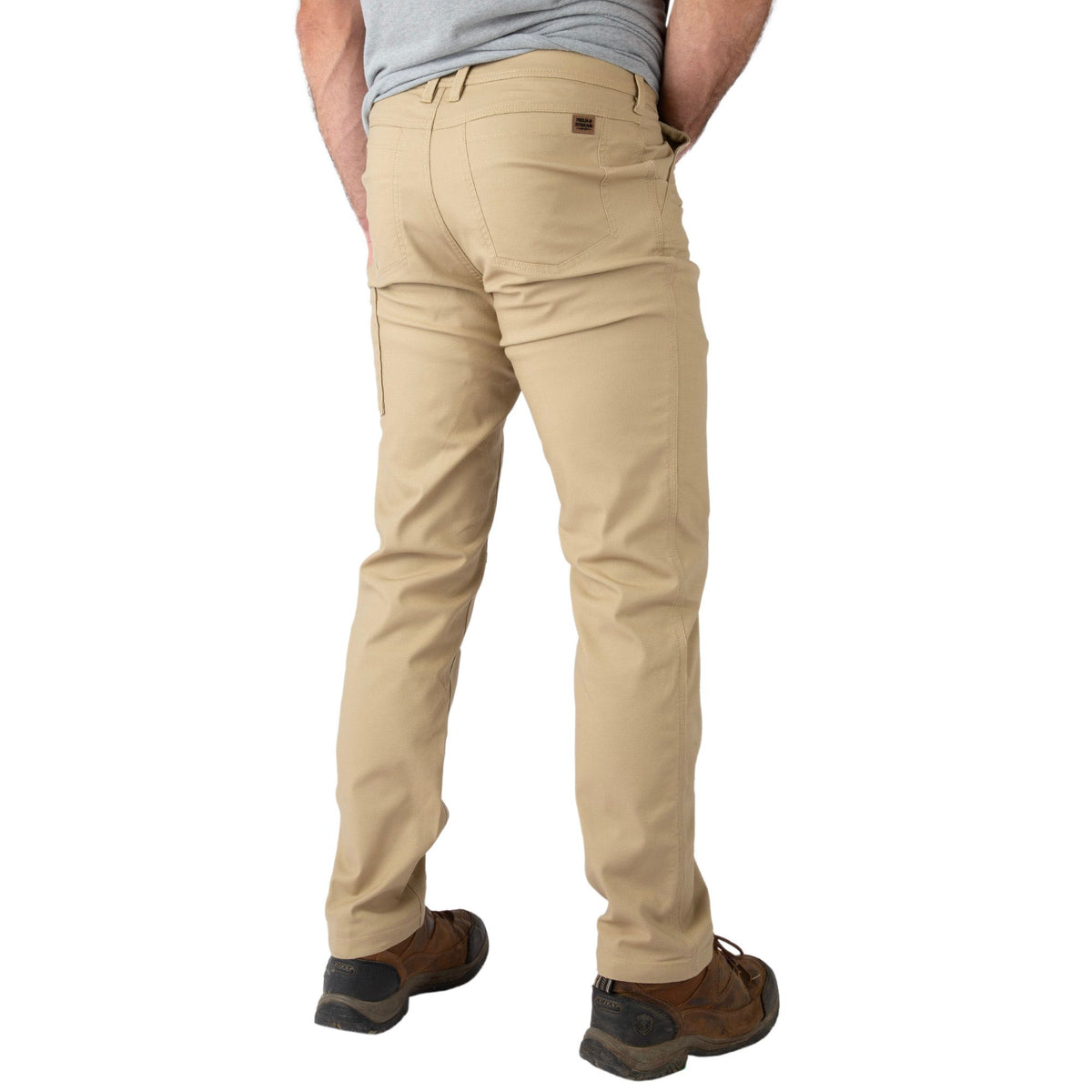 Khaki - Men's Full Strut Canvas Stretch Pant - Back