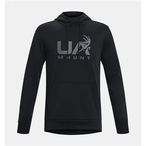 Black - Men's UA Armour Fleece Hunt Logo Hoodie