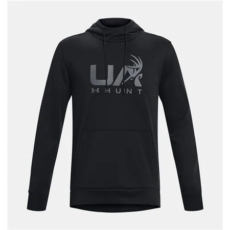 Black - Men's UA Armour Fleece Hunt Logo Hoodie