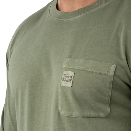 Light Olive - Men's Flush Out Long Sleeve Pocket Tee - Pocket