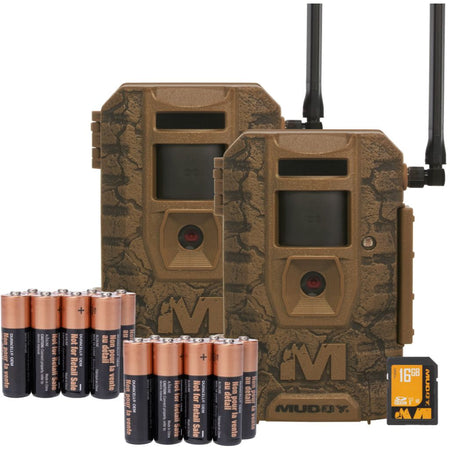 Muddy Mitigator 2.0 24MP Cellular Camera - 2 Pack Includes SD + Batteries