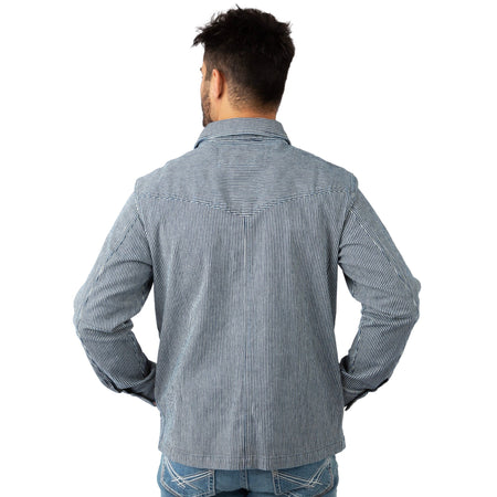 Railroad Stripe - Mossy Oak - Men's Brushbuster Utility Jacket - Back
