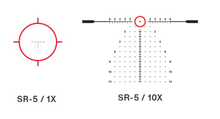 Reticle - Vudu 1-10x 28mm Rifle Scope - Tan - Illuminated SR5 MRAD