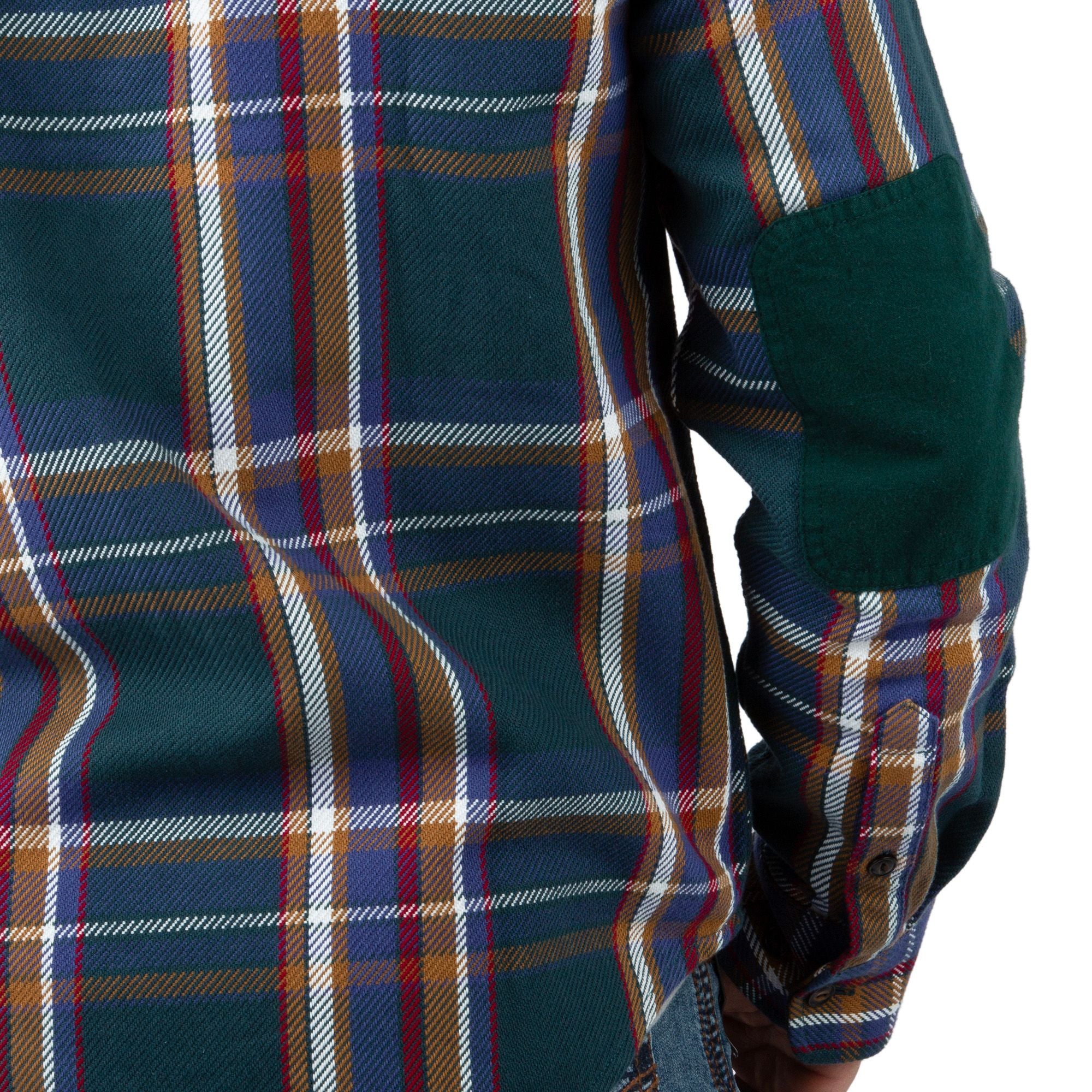 Northern Pine Plaid - Men's Hardwood Heavyweight Flannel Shirt - Close