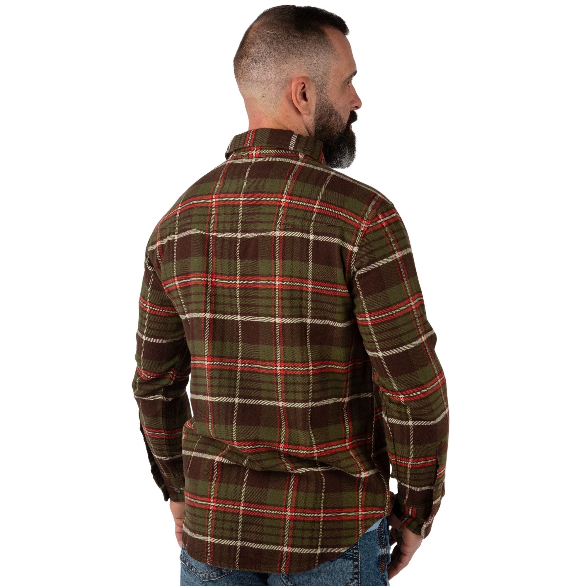 Pond Water Plaid - Men's Opening Day Flannel Shirt - Back