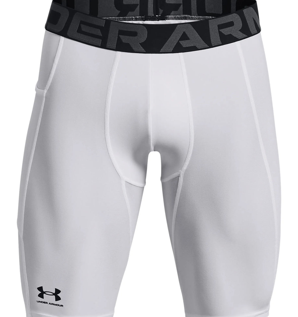 Whte - HeatGear Pocket Long Shorts