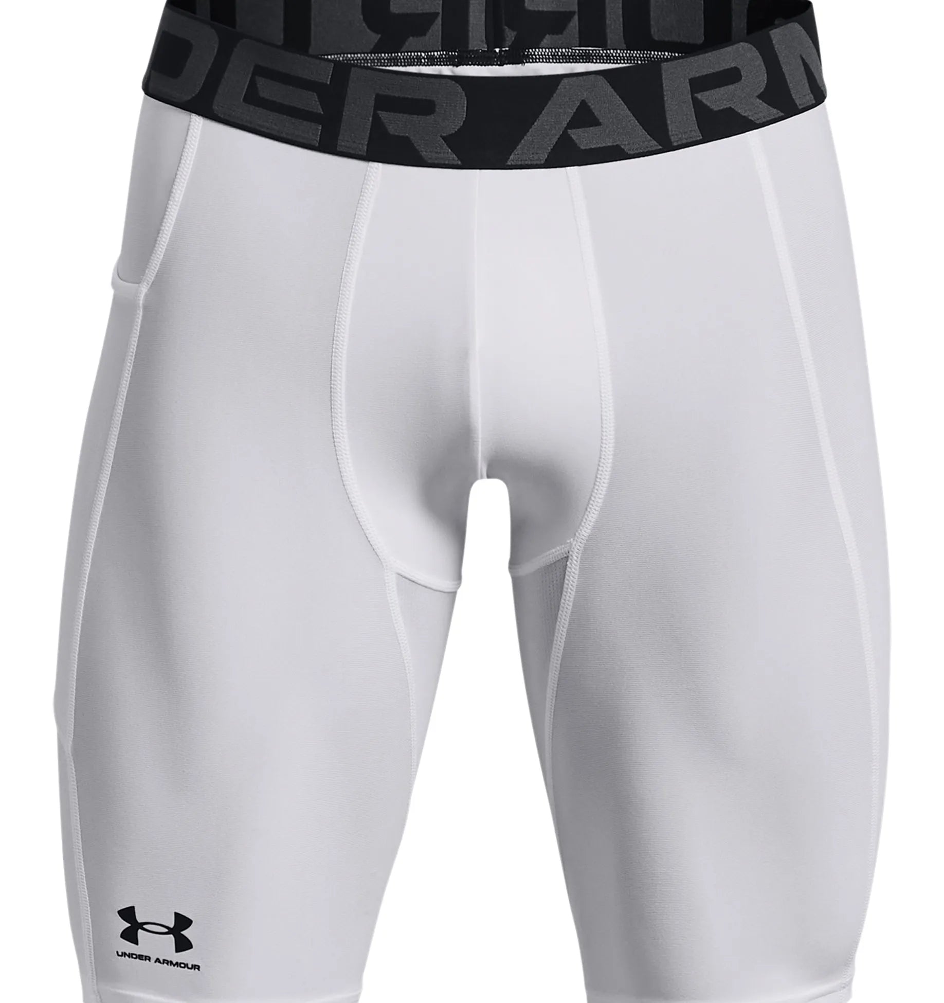 Whte - HeatGear Pocket Long Shorts
