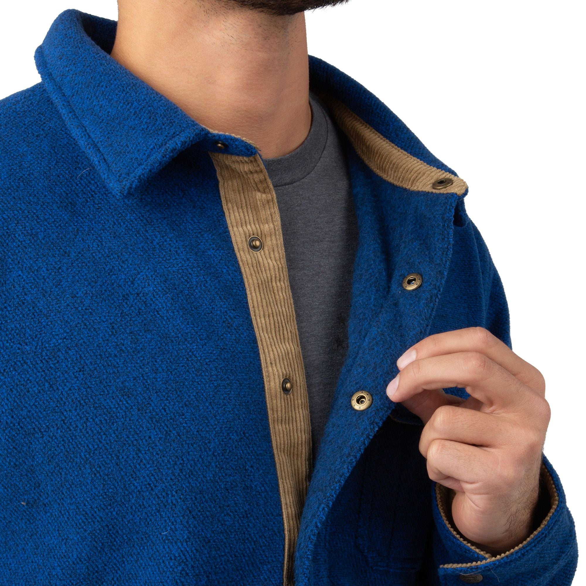 Royal - Men's Hail Call Fleece Shirt Jacket - Collar
