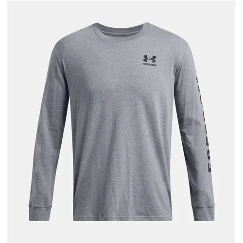 Gray - Men's UA Freedom Flag Long Sleeve T-Shirt