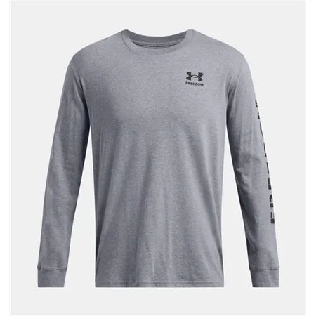 Gray - Men's UA Freedom Flag Long Sleeve T-Shirt