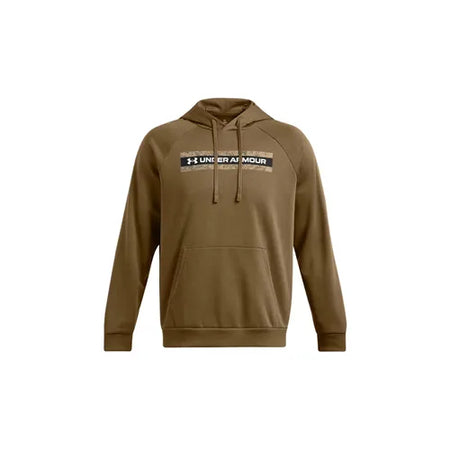 Coyote - Men's UA Rival Fleece Camo Chest Stripe Hoodie