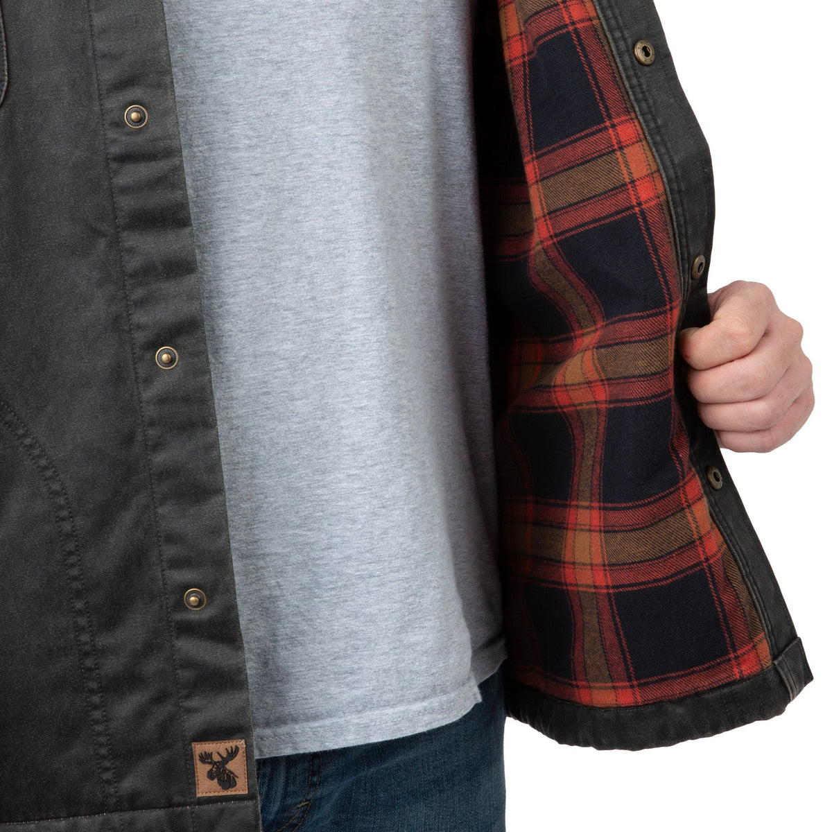Black - Men's Wicklow Rugged Shirt Jacket - Inside