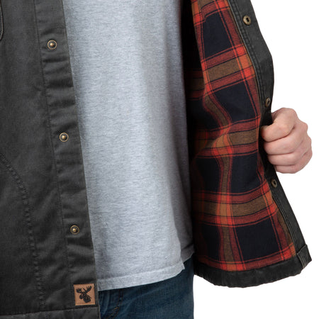 Black - Men's Wicklow Rugged Shirt Jacket - Inside