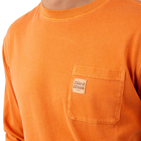 Orange - Men's Flush Out Long Sleeve Pocket Tee - Pocket