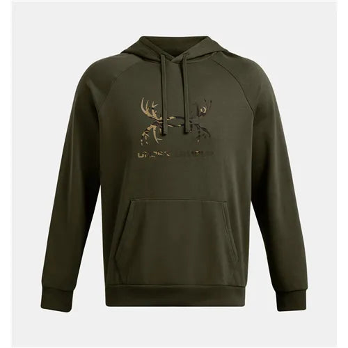 OD Green - Men's UA Rival Fleece Antler Hoodie