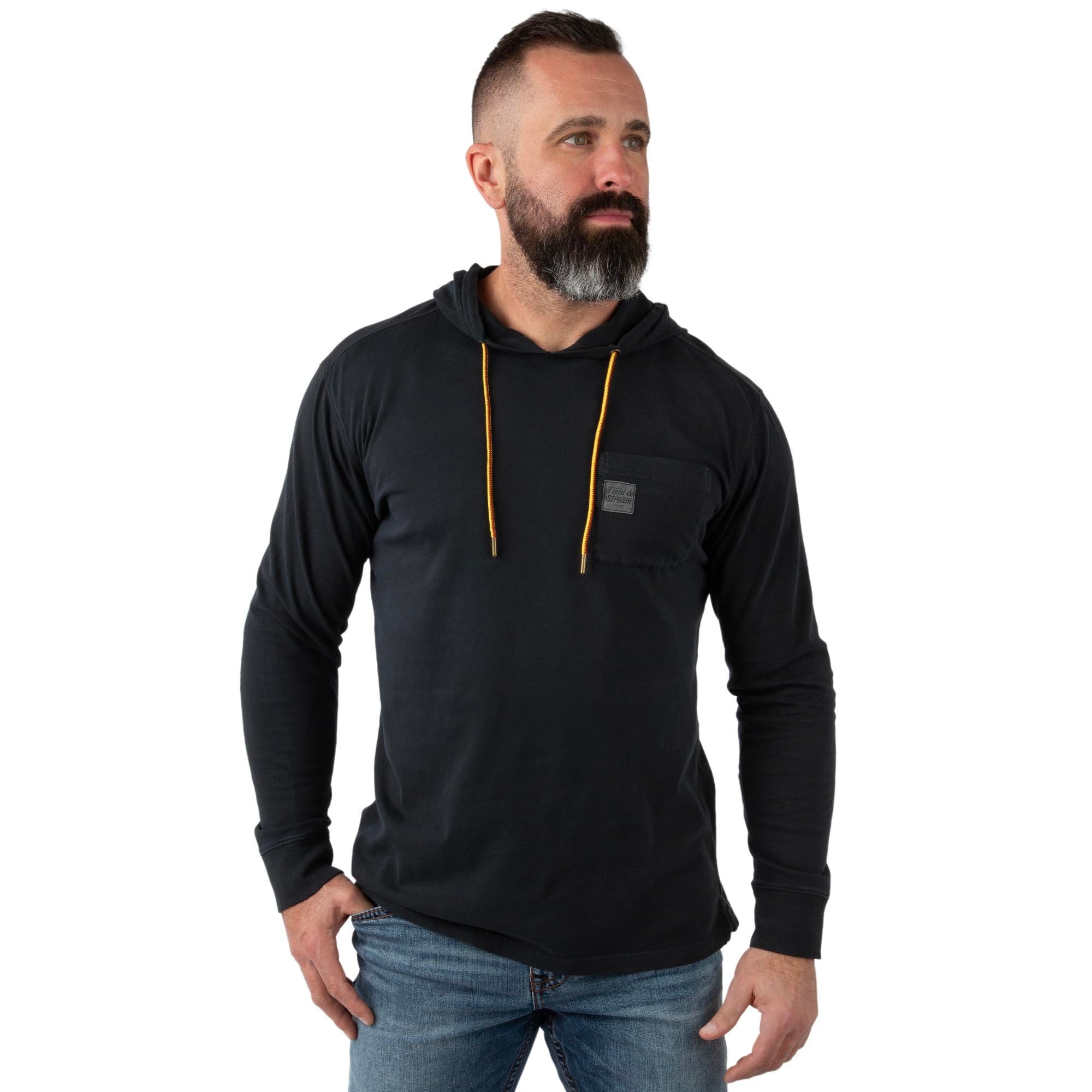 Black - Men's Flush Out Long Sleeve Hoodie