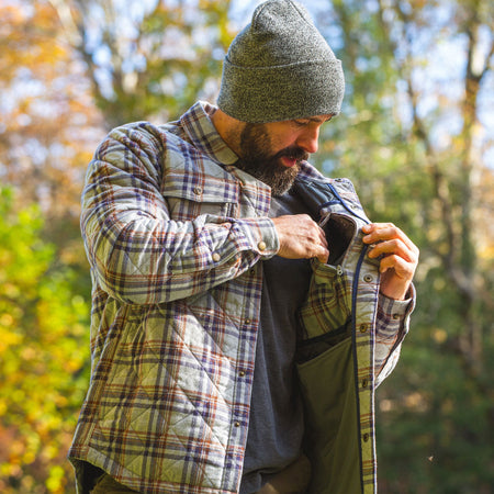 Grey Duck Plaid - Men's Tinkhamtown Quilted Shirt Jacket - Lifestyle2