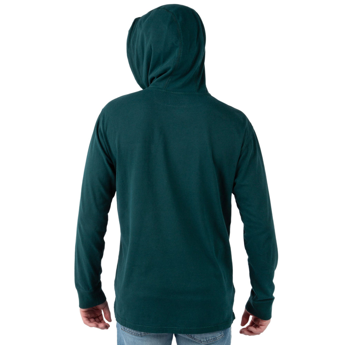 Pine - Men's Flush Out Long Sleeve Hoodie - Back