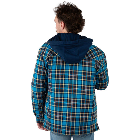 Trophy Plaid - Men's Decoy Hooded Flannel Shirt Jacket - Back