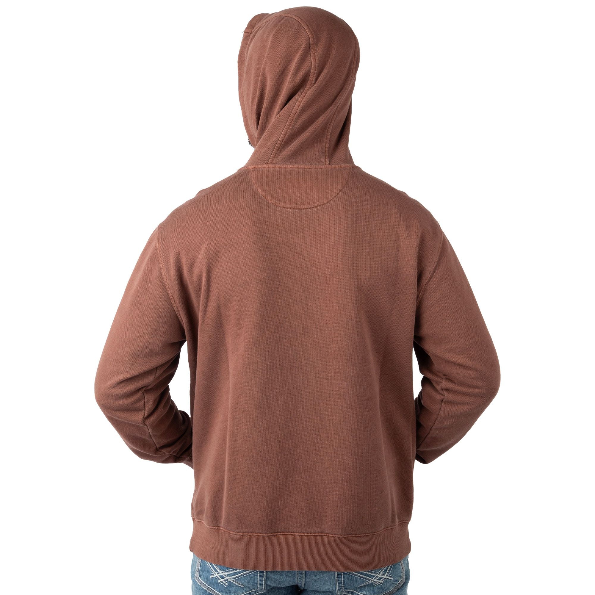 Cappuccino - Men's Holloa French Terry Hoodie - Back