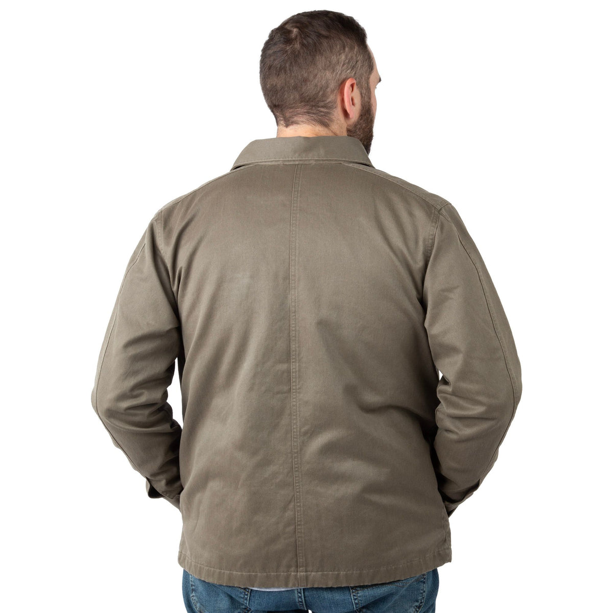 Brown - Men's Wicklow Rugged Shirt Jacket - Back