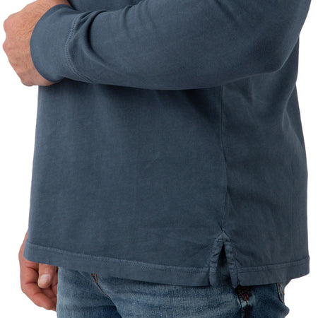 Navy - Men's Flush Out Long Sleeve Pocket Tee - Bottom