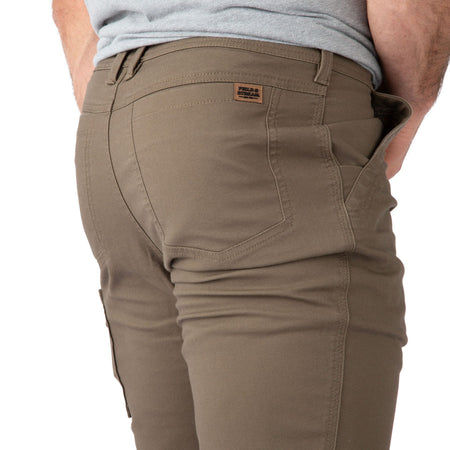 Brown - Men's Full Strut Canvas Stretch Pant - Right