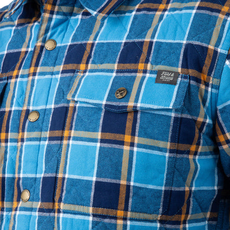 Peacock Plaid - Men's Tinkhamtown Quilted Shirt Jacket - Pocket