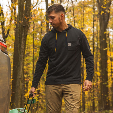 Black - Men's Flush Out Long Sleeve Hoodie - Lifestyle1