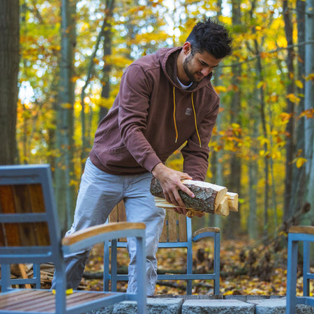 Brown - Men's Holloa French Terry Hoodie - Lifestyle1