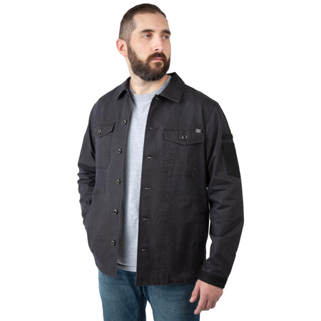 Black - Men's Epoch Lightweight Twill Shirt Jacket