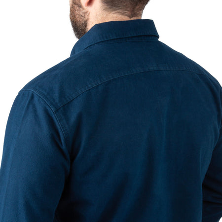 Navy - Men's Cattail Chamois Shirt - Shoulder
