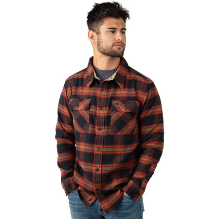 October Plaid - Men's Bismuth Acrylic Plaid Flannel Shirt